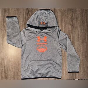 Under Armour Gray Hoodie with Orange Accent, YSM